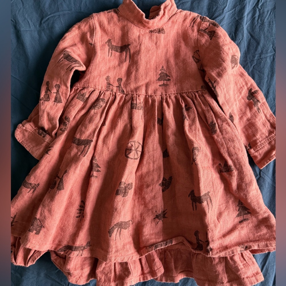 Yellow pelota linen dress